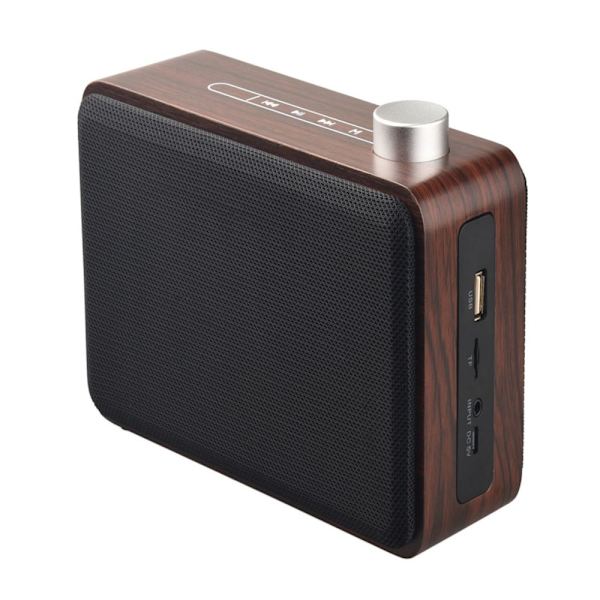 Portabel Bluetooth 4.2 Stereo Högtalare Minihögtalare i Trä 1