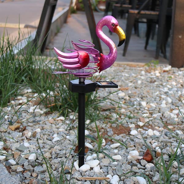 [RM] Flamingo Form Solcelle Havelamper Plænebelysning Ornament Natlys