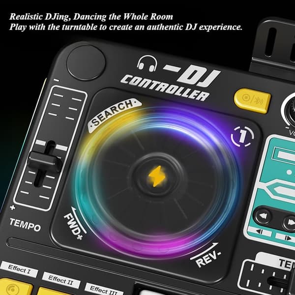 [RM] Kids DJ Mixer with Microphone and Bluetooth Keyboard - Fun Musical Gift for Birthdays Bluetooth version