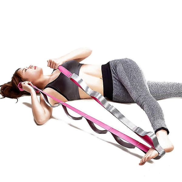 Icke-elastisk träningsögla för pilates, dans, hamstring, gym purple