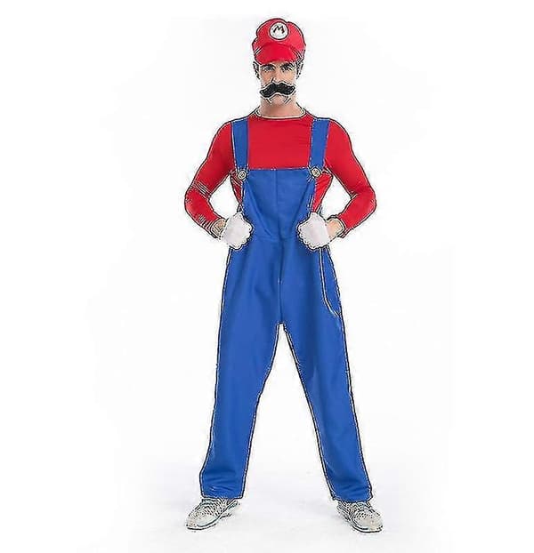 [RM] Jule-Super Mario, Luigi Bros udklædningskostume (voksentøj) Red M