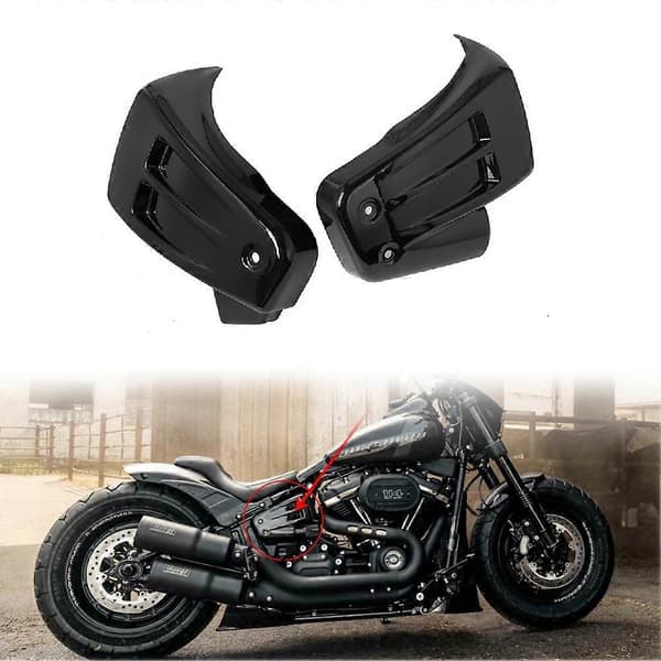 Motorcykel Batteri Side Cover Kåbe til Harley M8 Softail FXFB FXFBS Fat Bob 2018-2022 Tilbehør Black