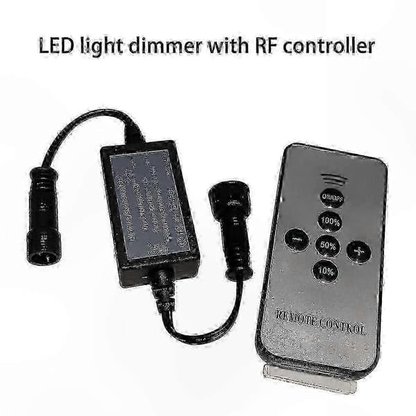 RF trådløs LED-lysdæmper med vandtæt IP67-klassificering, sort forlængerkabel til DC han-hun-forbindelse, velegnet til styring af dækbelysning