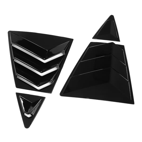 [RM]4 pcs/set Rear Side Window Louver Cover Trim Gloss Black Replacement for Corolla 2019-2021