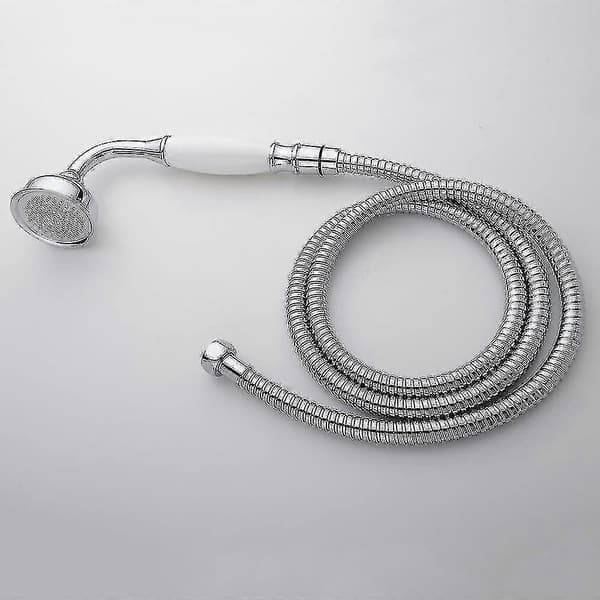 Traditionel klassisk messing telefon håndbruserhoved med 1,5 m bruseslange badeværelse Silver
