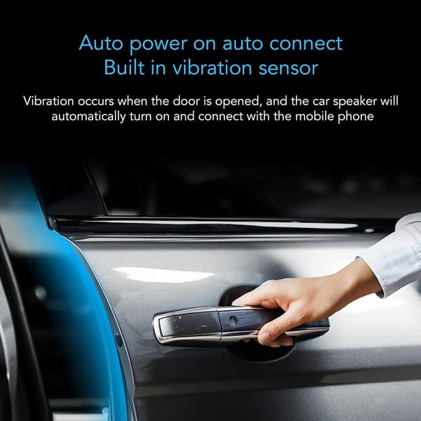 [RM]Hands-free Bluetooth speaker for car - car speaker with sun visor clip, auto power on, 10 hours talk time