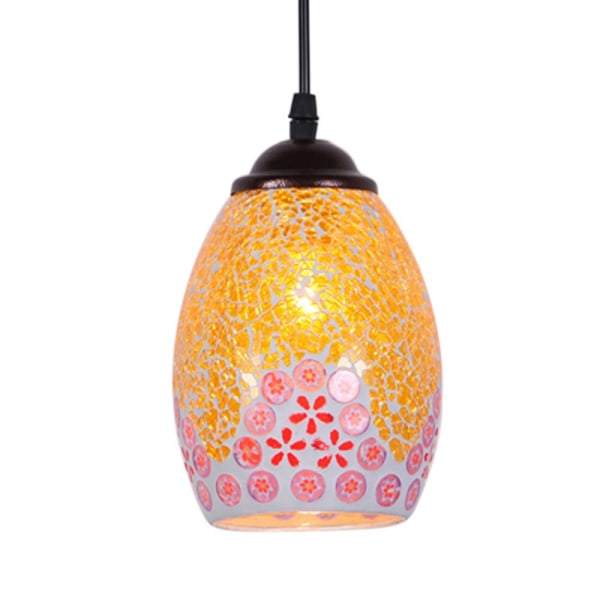 St Retro Färgglada Tak Pendellampa Ljus Krona Skärm Lampskärm 4#
