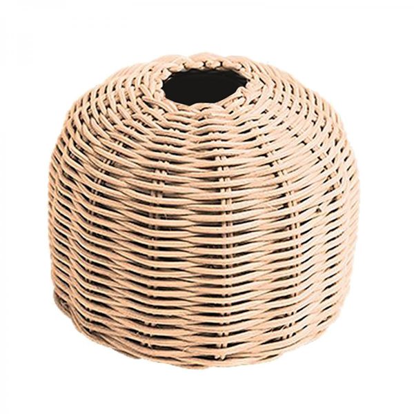 Handgjort Rattan Skydd för Gasoltub Matlagning Camping Vandring Beige S