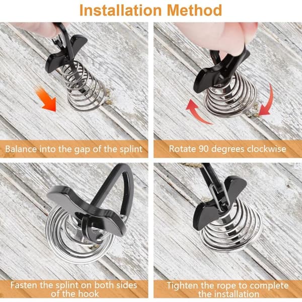 [RM]Deck Anchor Pegs, 10 Pcs Aluminum Wind Rope Buckle with Spring Loop, Portable Anchor for Outdoor Camping