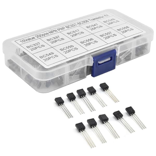 10 værdier bc327-bc558 transistorer sortimentssæt 200 stk [MI]