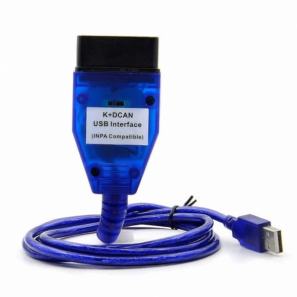 USB-diagnosegrænseflade med FT232RQ-chip, blå kontakt til K+CAN-kommunikationsadapter blue