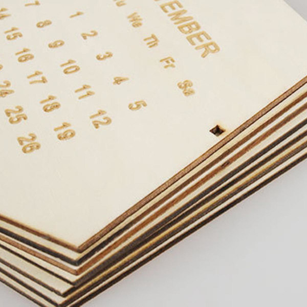 Geometrisk Bordskalender DIY Kit Hemmakontor Ornament Rustik Khaki 2