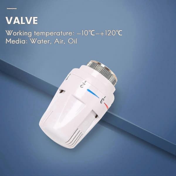 1/2 tomme termostatisk radiatorventil med automatisk temperaturkontrol til DN15 lige anvendelse Silver