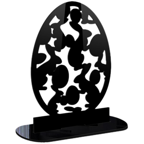 Påskbordscentrumskylt Festival Hål Rabbit Ägg Bordskylt Äggformad Prydnad