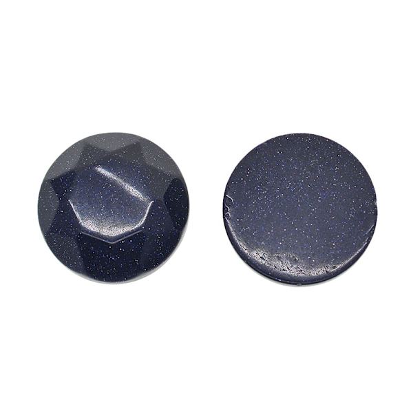 2 st 2 cm Rund Cabochon Ädelsten Sten för DIY Hantverk Smycken Tillbehör Blå