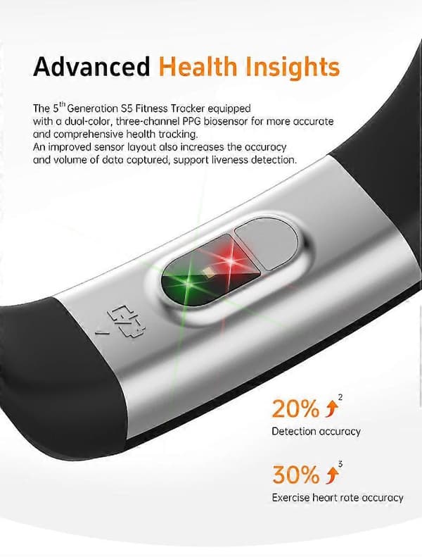 IP68 Smart Armbånd med Pulsmåler og Aktivitetsmåler
