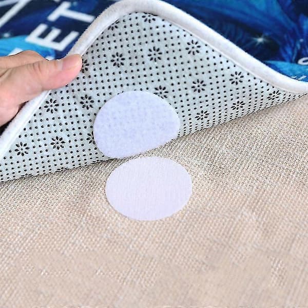 [RM]10/20/50 stk selvklebende borrelåsfester for sofaputer møbler Black Round 20PCS