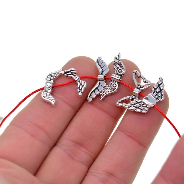 60 st Butterfly Angel Wings Metal Beads Spacer Beads Intermediate Beads For Smycken