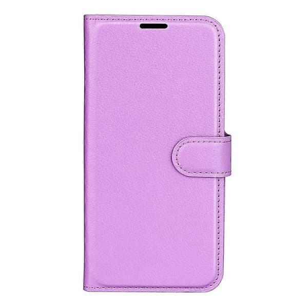 [RM] Litchi læder-telefonetui til Google Pixel 9a Purple For Google Pixel 9a