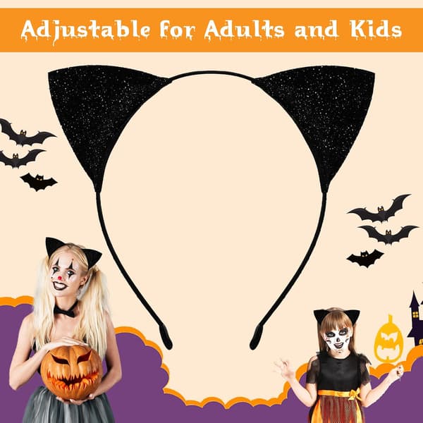 Katøre Hårbånd til Piger, Halloween Cosplay Kattekostume Håraccessories til Voksne og Børn