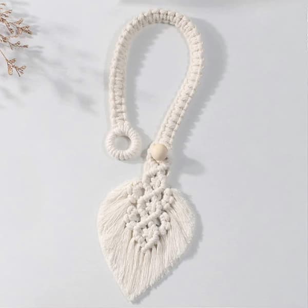 2 stk. gardinholdere | Hvide gardinbindinger indretning | Boho stil gardinbindinger