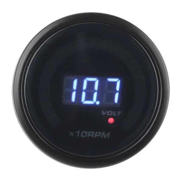 2in 2-i-1 12V Varvräknare Voltmeter LED Digital Display Hög Noggrannhet Mätare Universal för Bil