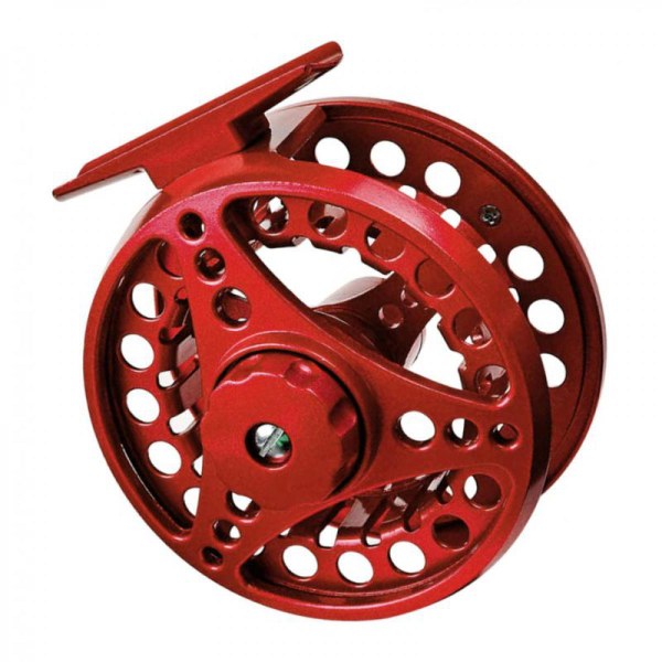 Flugfiskerulle i metall 2+1 Kullager Vänster Höger Fiskeutrustning 85mm Röd