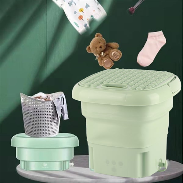 [RM]Foldable Portable Washing Machine 3 Modes Deep Cleaning Semi-Automatic Washing Drain 110‑240V US Plug