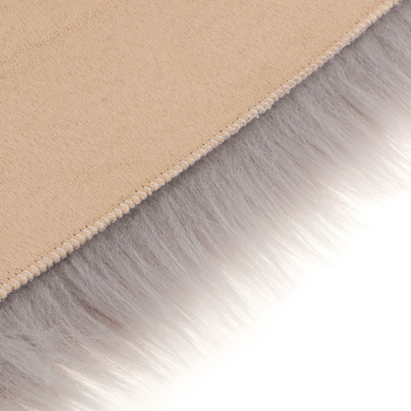 80x50cm Långhårig Fårskinnsmatta Luddar Inte Mjuk Matta 5cm Lugghöjd Grå