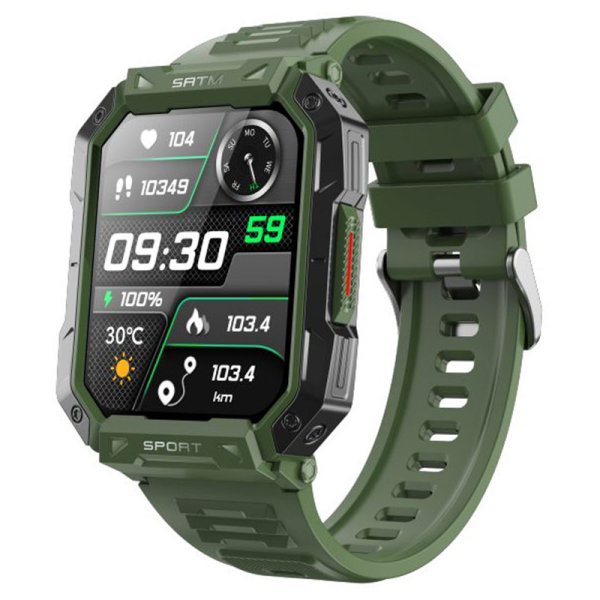 F307 Utomhus Tresäker Smart Watch Bluetooth Ring Puls Blodtryck Vattentät Sport Stegräknare Icke-invasiv blodsockermätare off white