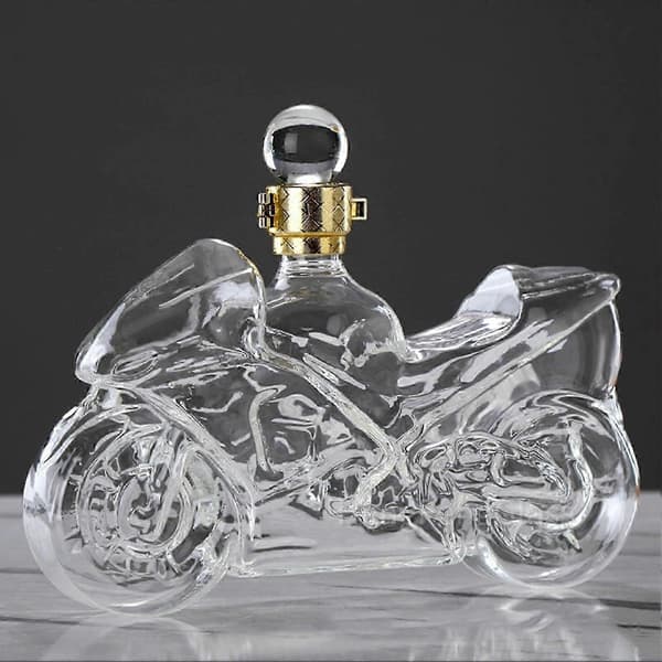 750 ml Motorcykel Whiskeykaraff med Intrikat Design, Idealisk Spritdisplaypresent för Förare
