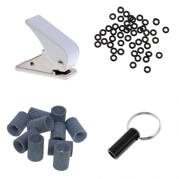 Dart Flight Fin Stansverktyg + 100st Brickor + Dragverktyg + Sandsten Slipare Darttavla Speltillbehör