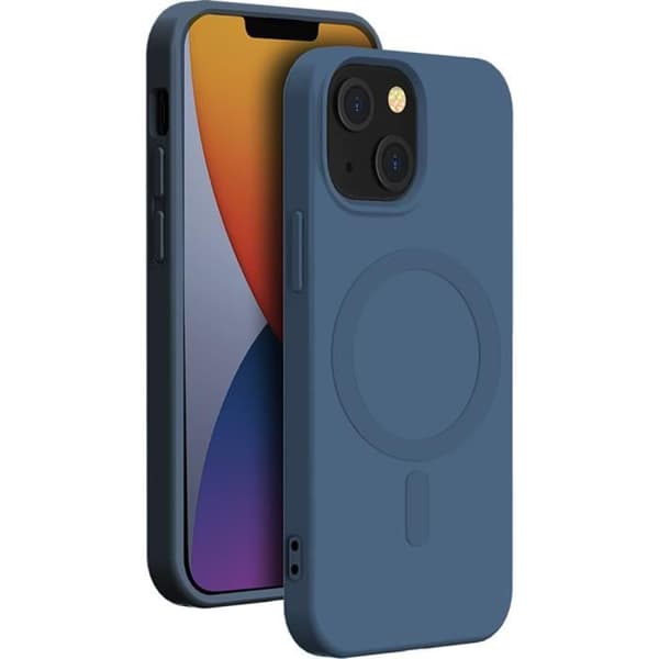 iPhone 14 Max-deksel - Silikon Blå - Kompatibel med MagSafe - Støtbeskyttelse - Matt finish Blå Silikon