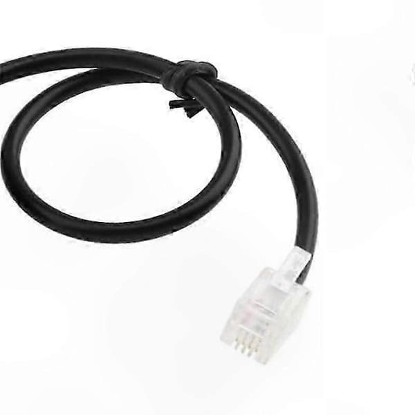 4P4C han til dobbelt hun headset-adapterkabel til telefonforlængelse Black