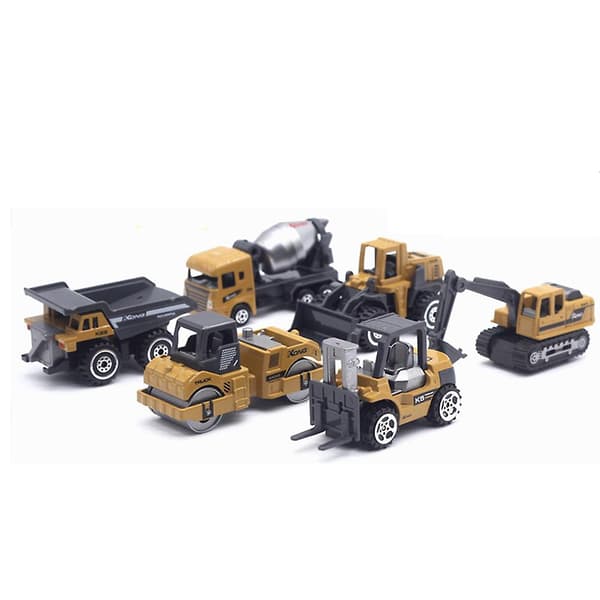 1/64 Mini Alloy Truck Engineering RC Car Leksaker Modellset för barn Present Heminredning klassisk stil
