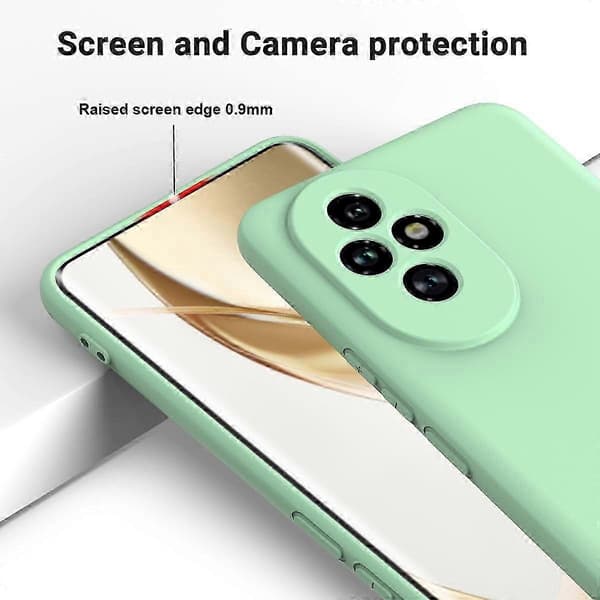 [RM] Ensfarvet flydende silikone-cover med stødabsorbering Green For Honor 200 Pro