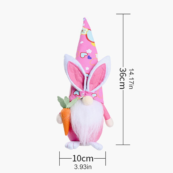 Påsk Tomtar Kanin Dekoration 40cm Dvärg Ansiktslös Docka Plysch Kanin Docka Barn eierfarben ostern