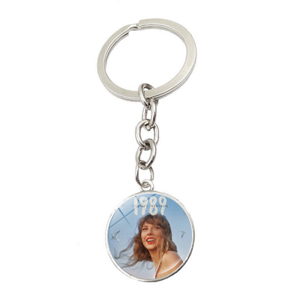 Singer Taylor Swift Album Charm Nyckelring Hänge 2st style 6
