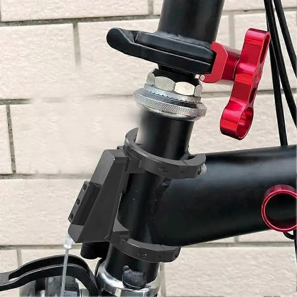 Aluminiumslegering Frontmonteret Bæreblok til Brompton Foldecykel Kurvstativ Adapter til 50-59 mm Forrør med Værktøj Black