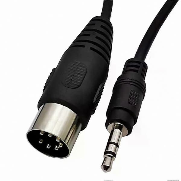 1 stk. DIN 7-bens han til 3,5 mm han stereo lydadapterkabel til Bang & Olufsen B&O Naim Quad