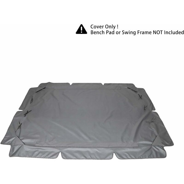 [RM]Replacement Canopy for 3-Seater Swing Sofa, Waterproof UV Protection, Grey, Large