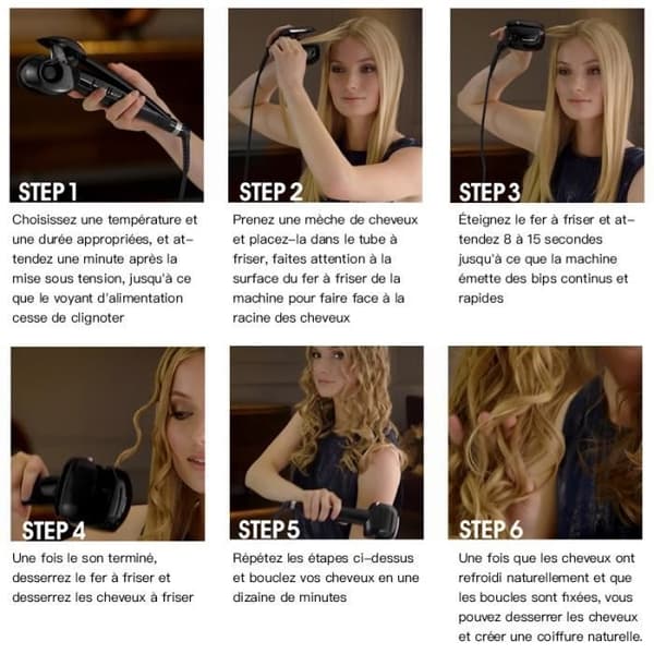 [RM] Professional Curling Iron Automatic Curling Iron 140/160/230°C 3 Temperature Settings Ceramic Curling Iron Styling