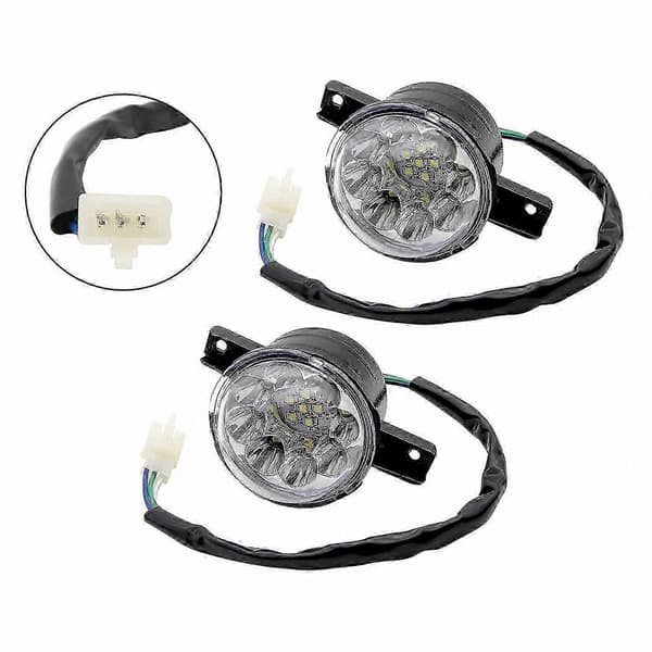 2 stk. 12V LED ATV Forlygter Kompatible med 125cc til 300cc Køretøjer White