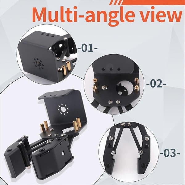 [RM]Öppen Robot Stor Gripklo Robotmanipulator för Robotarm DIY Kit Programmerbar Robotklo Musta