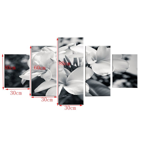 5 st Väggmålning Modern Dekoration Vardagsrum Canvas Tryck Blomma