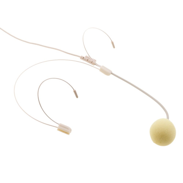 Dubbelt Trådbundet Öronkrok Headset Huvudband Mikrofon Beige XLR 3-polig