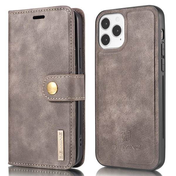 [RM]DG.MING iPhone 13 Mini Split Läder Plånboksfodral - Coffee Brun brown