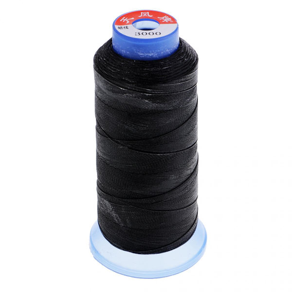 1 st 500d Rund Polyester Vaxad Tråd Sömnad Läderhantverk Svart
