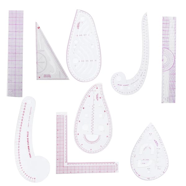 [RM]9-piece sewing ruler set, multifunctional curve stick tailor measuring accessories 0.2