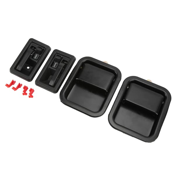 [RM] Outer Inner Door Handle Set Front Left Right 55176476AC Replacement for Jeep Wrangler YJ 1991‑1996